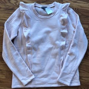 NWT J. Crew Mercantile ruffle sweatshirt, XS